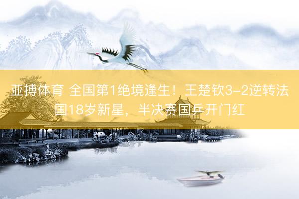 亚搏体育 全国第1绝境逢生！王楚钦3-2逆转法国18岁新星，半决赛国乒开门红
