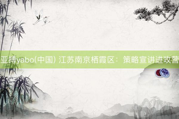 亚搏yabo(中国) 江苏南京栖霞区：策略宣讲进攻营