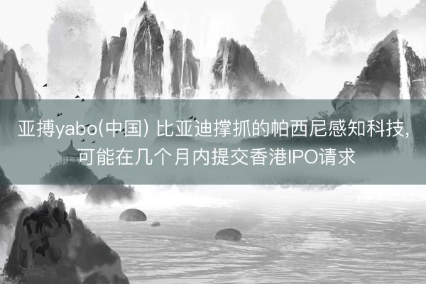 亚搏yabo(中国) 比亚迪撑抓的帕西尼感知科技， 可能在几个月内提交香港IPO请求