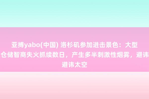 亚搏yabo(中国) 洛杉矶参加进击景色:大型营业仓储智商失火抓续数日,产生多半刺激性烟雾,避讳太空